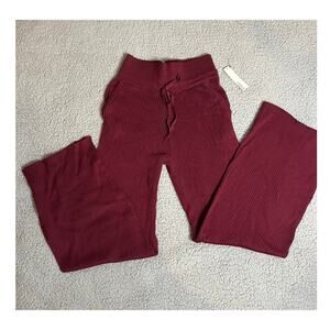 Steele Burgundy Ribbed Knit pants Medium (B150241)